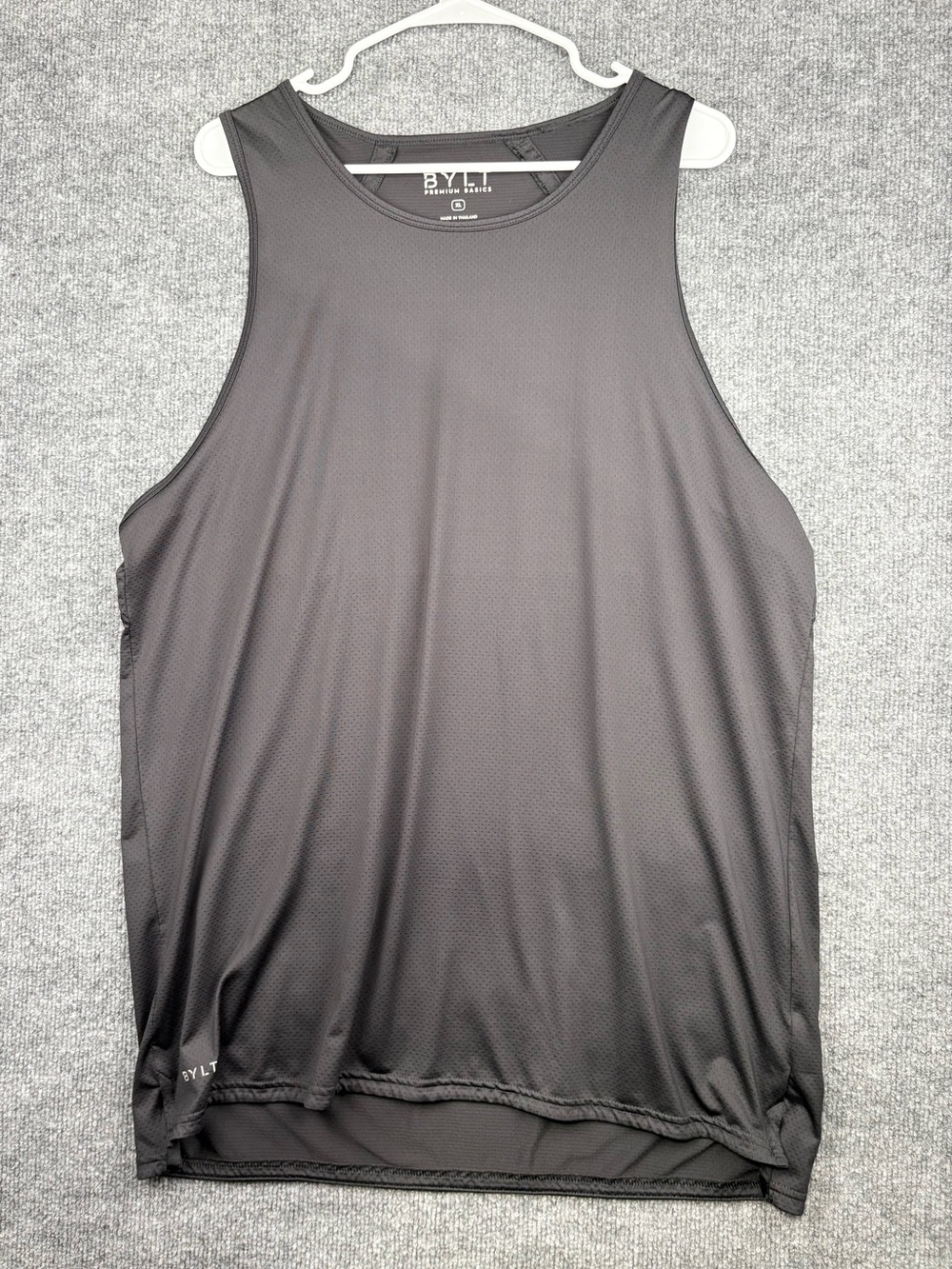 BYLT  Xl Premium Tank Top Black Vented Long Back Athletic Workout Gym Tank Top